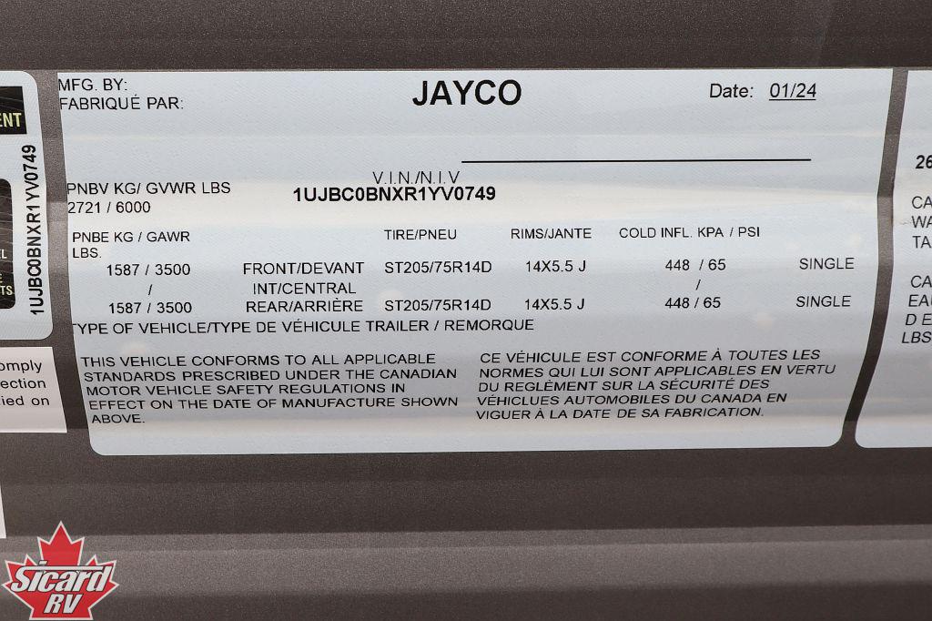 2024 JAYCO JAY FLIGHT SLX 260BH