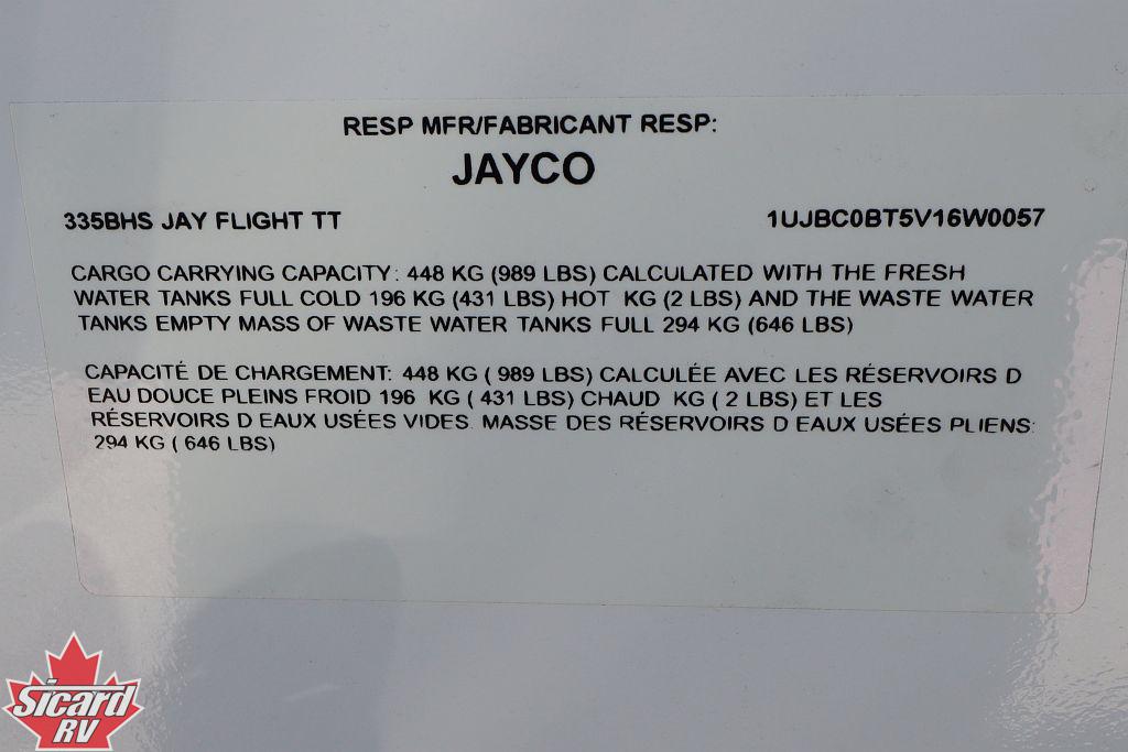 2027 JAYCO JAY FLIGHT 335BHS