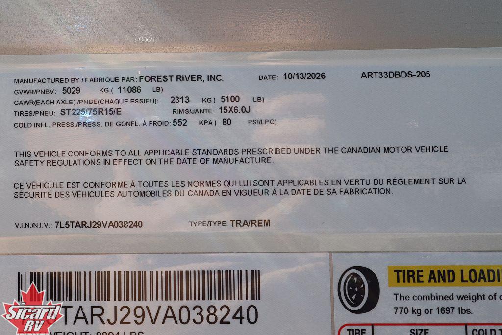 2027 FOREST RIVER AURORA 33DBDS