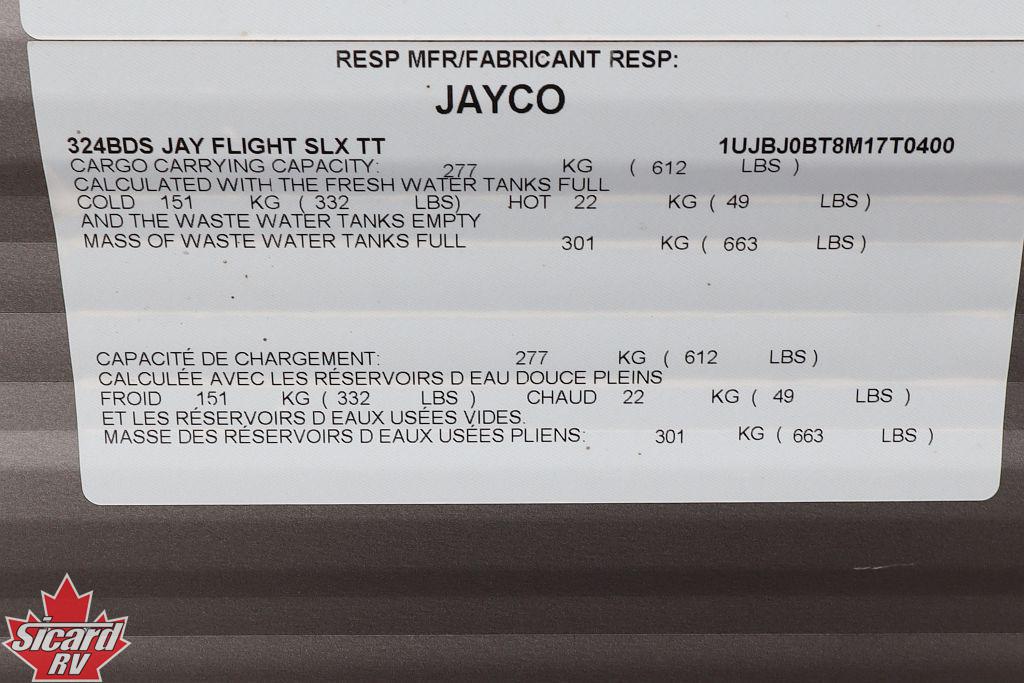 2021 JAYCO JAY FLIGHT SLX 8 324BDS