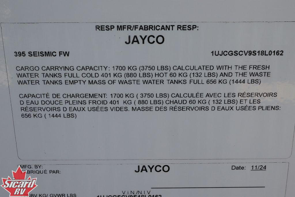 2025 JAYCO SEISMIC 395