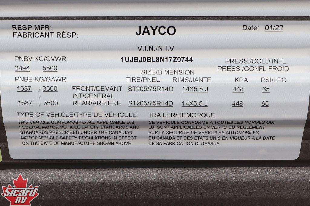2022 JAYCO JAY FLIGHT SLX 8 212QB