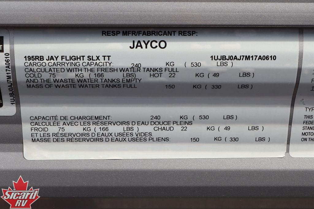 2021 JAYCO JAY FLIGHT SLX 7 195RB