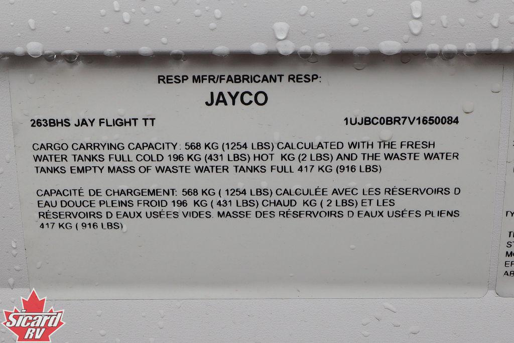 2027 JAYCO JAY FLIGHT 263BHS