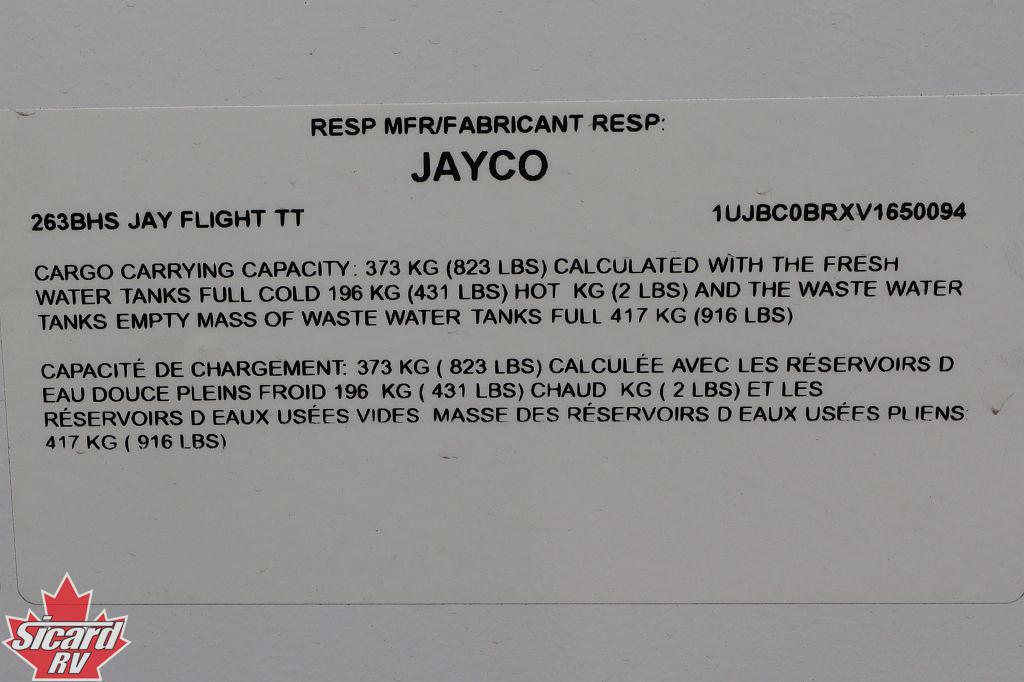 2027 JAYCO JAY FLIGHT 263BHS