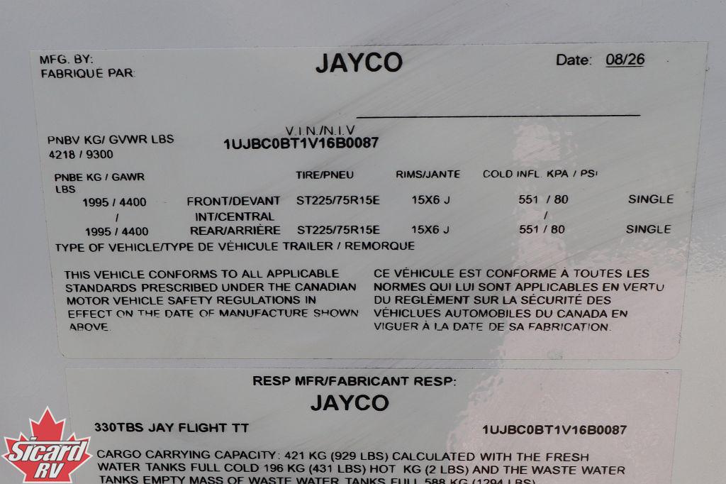 2027 JAYCO JAY FLIGHT 330TBS