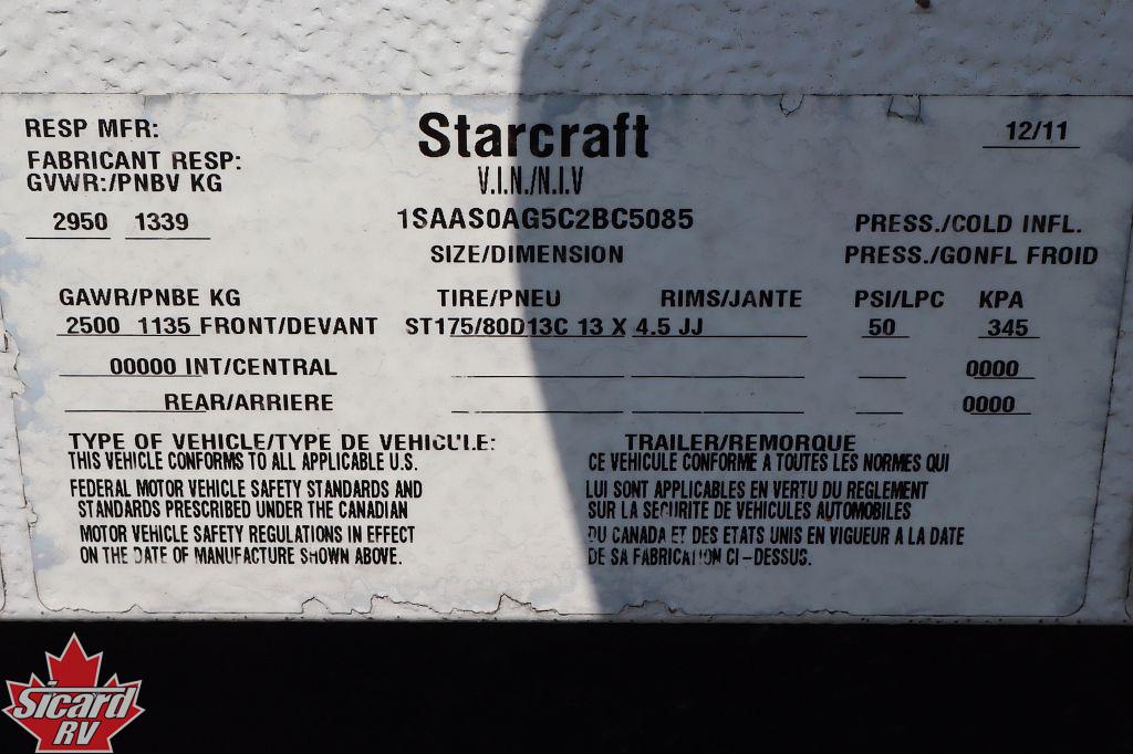 2012 STARCRAFT COMET 1020