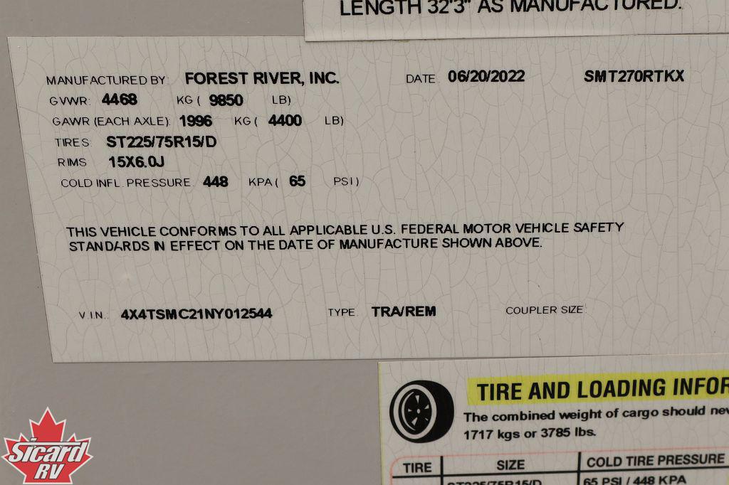 2022 FOREST RIVER SALEM FSX PLATINUM 270RTKX