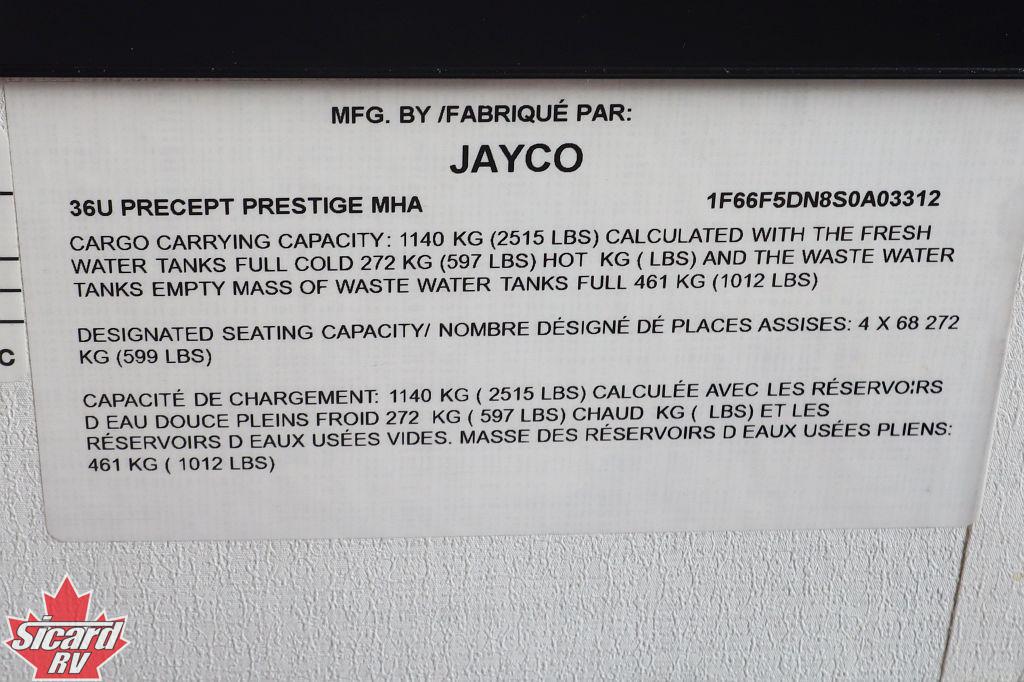 2027 JAYCO PRECEPT PRESTIGE 36U