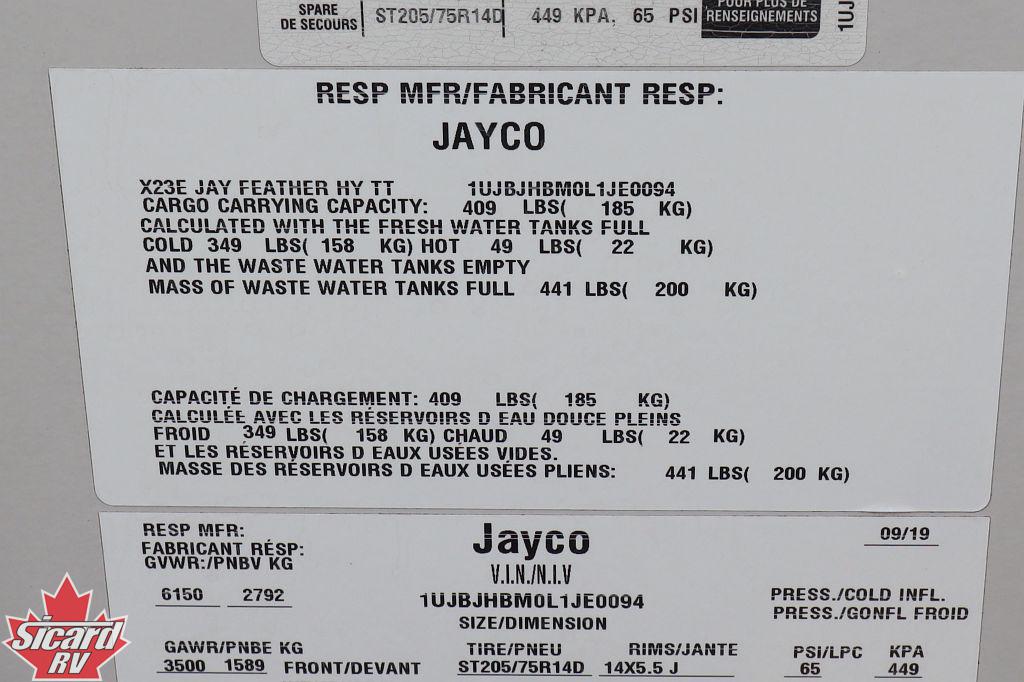 2020 JAYCO JAY FEATHER X23E