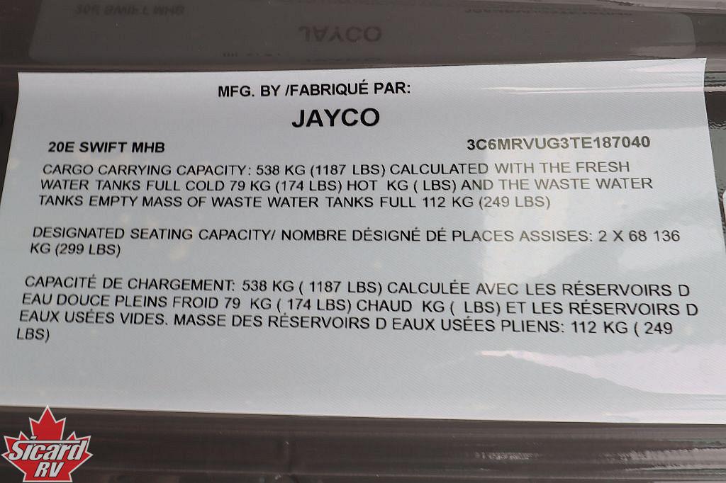 2027 JAYCO SWIFT 20E
