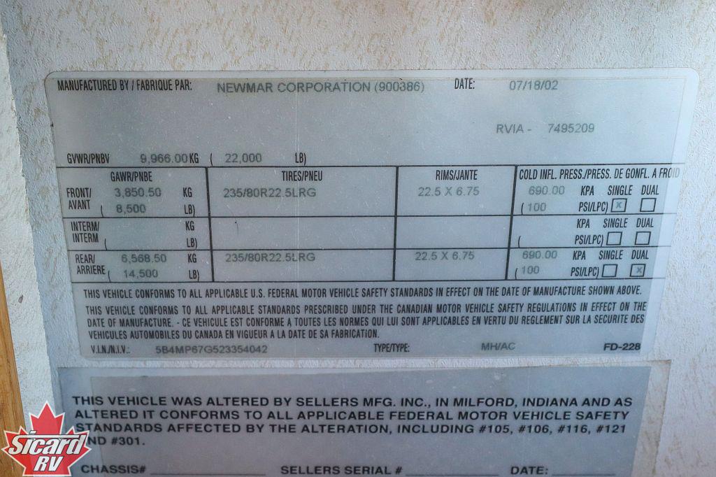2003 NEWMAR MOUNTAIN  AIRE 3778