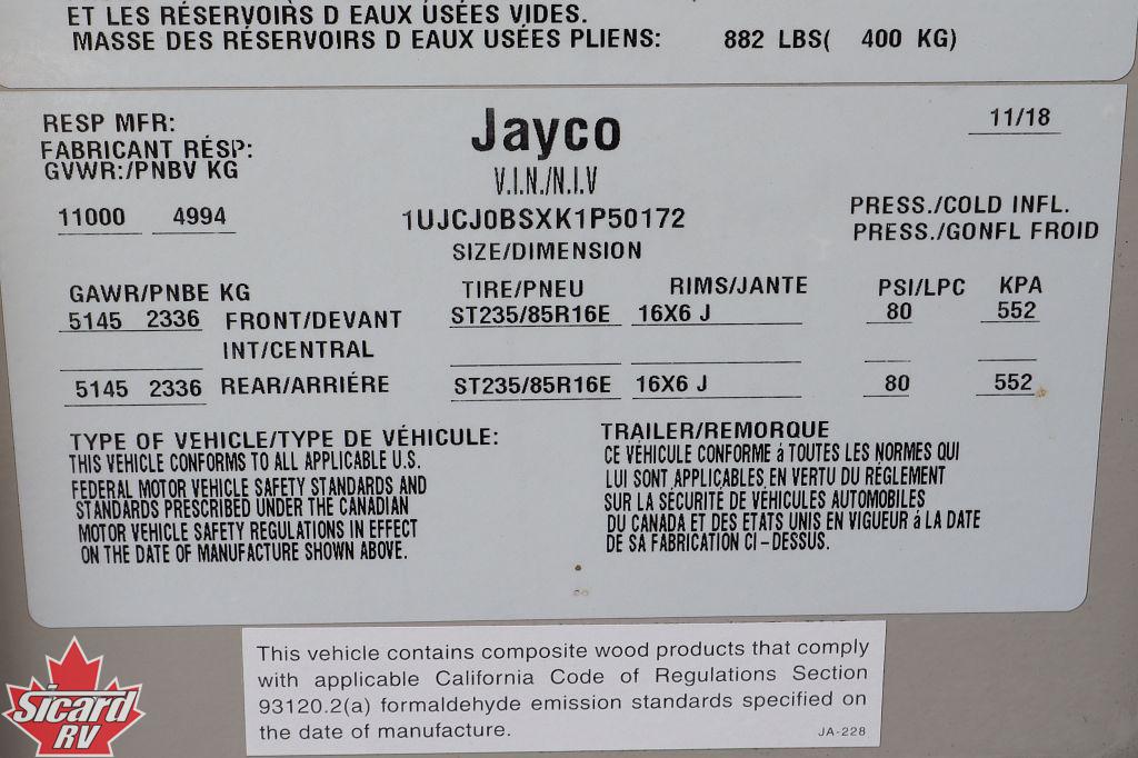 2019 JAYCO EAGLE HT 29.5BHOK