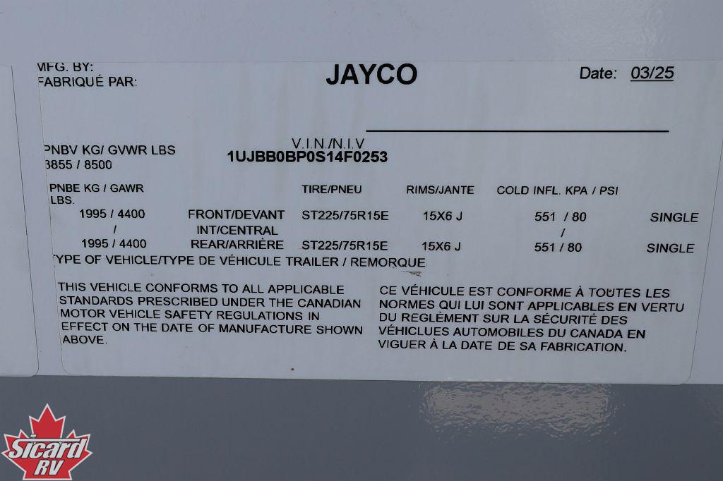 2025 JAYCO JAY FEATHER 26FK