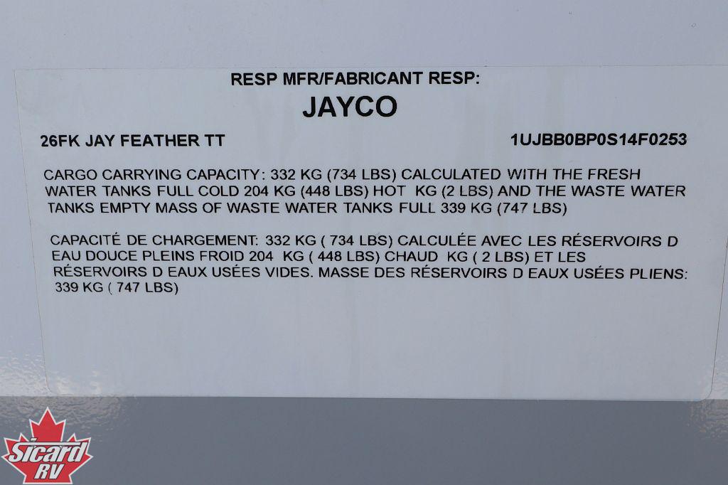 2025 JAYCO JAY FEATHER 26FK