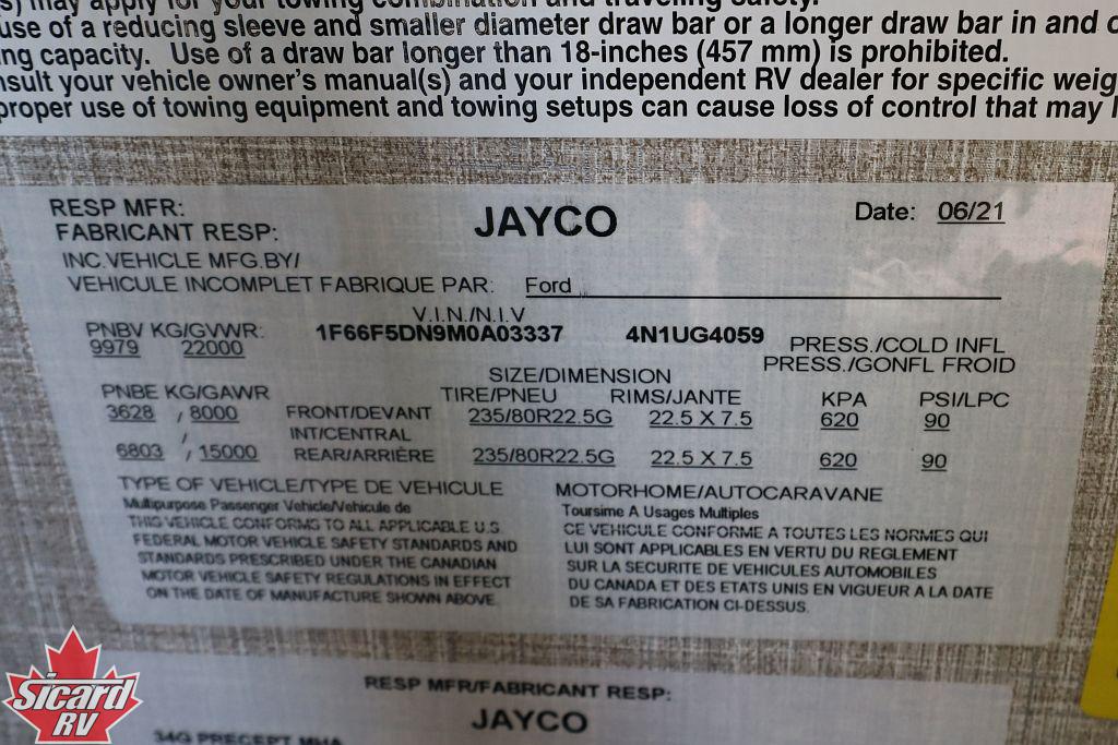 2022 JAYCO PRECEPT 34G