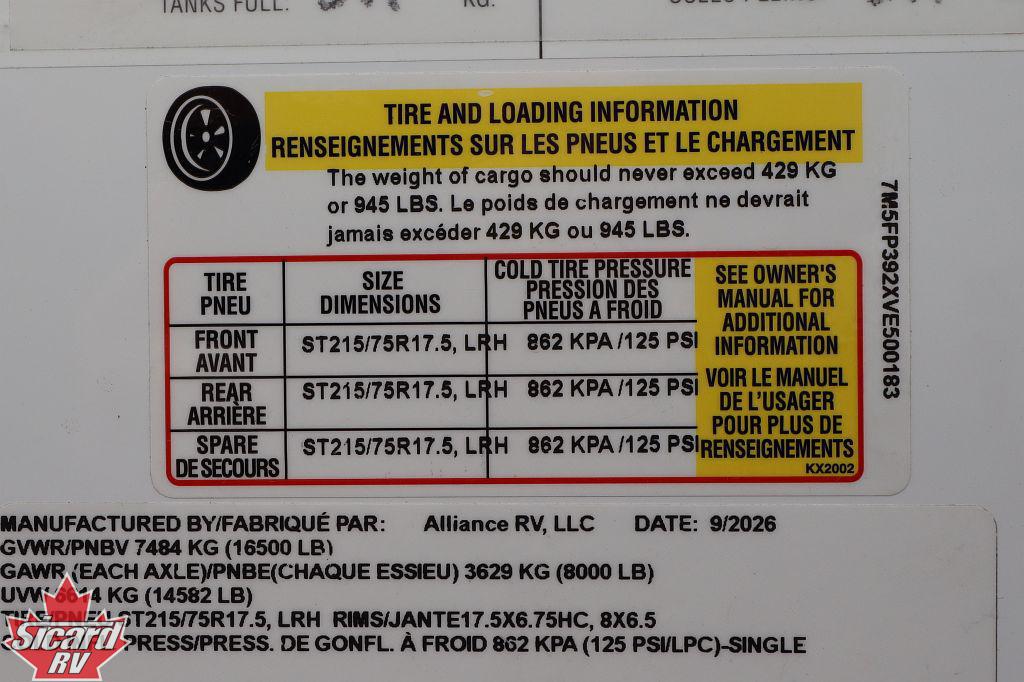 2027 ALLIANCE PARADIGM 340RL