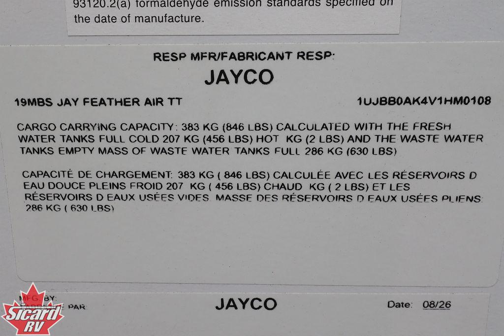 2027 JAYCO JAY FEATHER AIR 19MBS