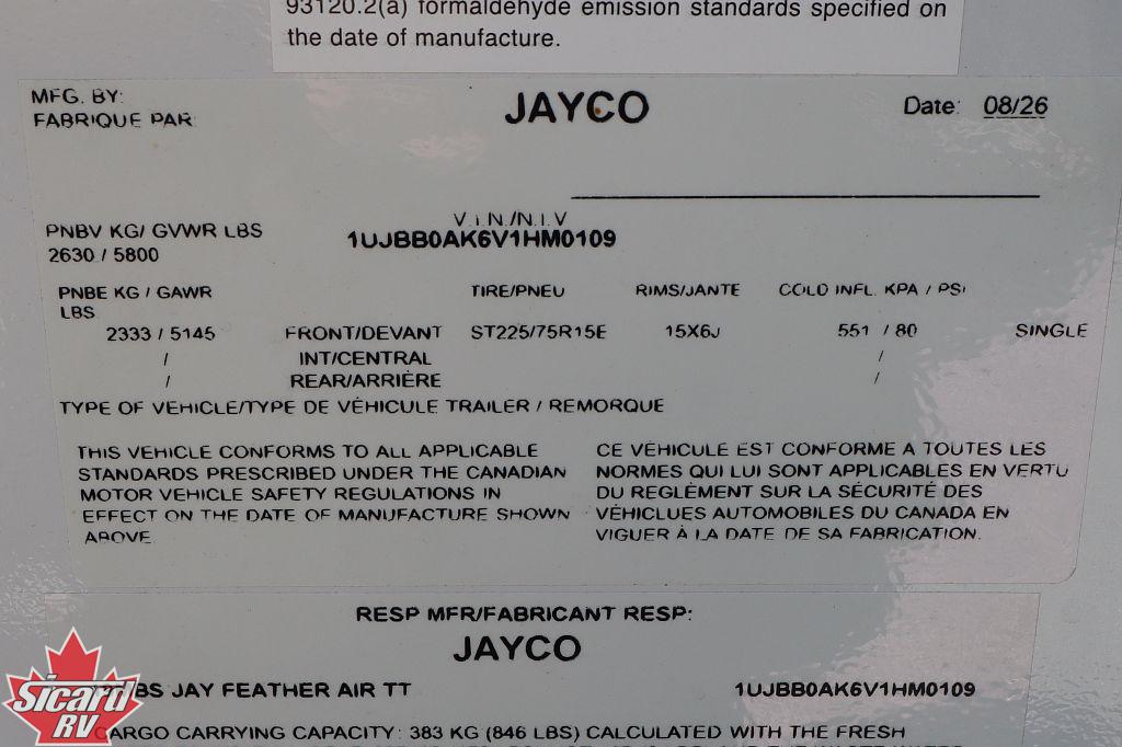 2027 JAYCO JAY FEATHER AIR 19MBS