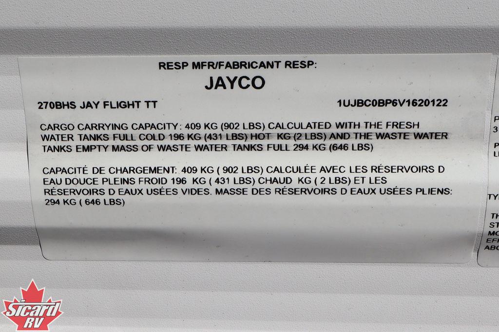 2027 JAYCO JAY FLIGHT SPORT 270BHS