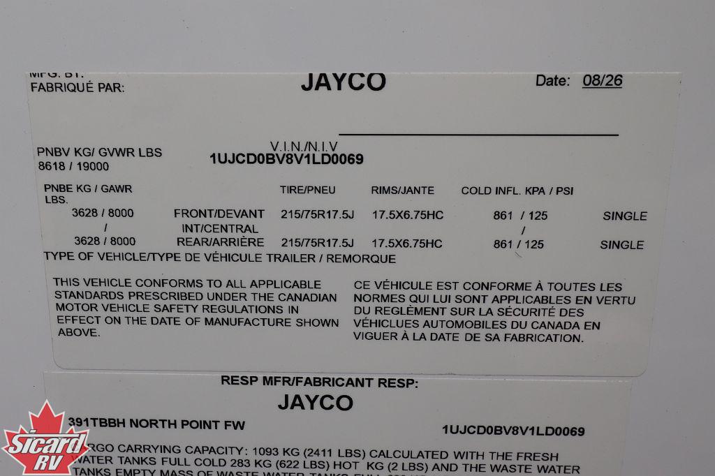 2027 JAYCO NORTH POINT 391TBBH