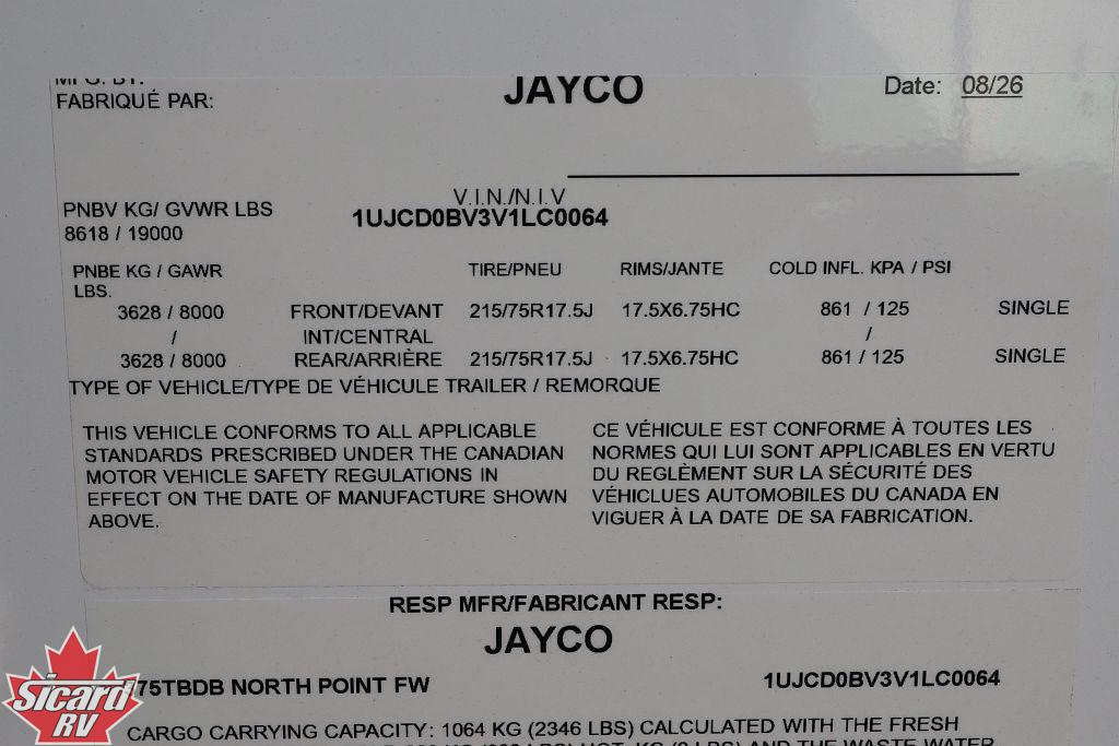 2027 JAYCO NORTH POINT 375TBDB