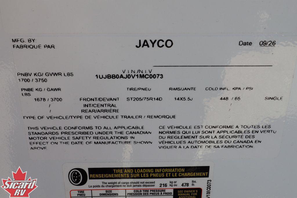 2027 JAYCO JAY FEATHER AIR SUPER LITE 17RBSL
