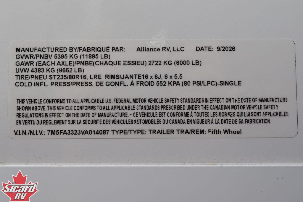 2027 ALLIANCE AVENUE ALL-ACCESS SERIES 29RL