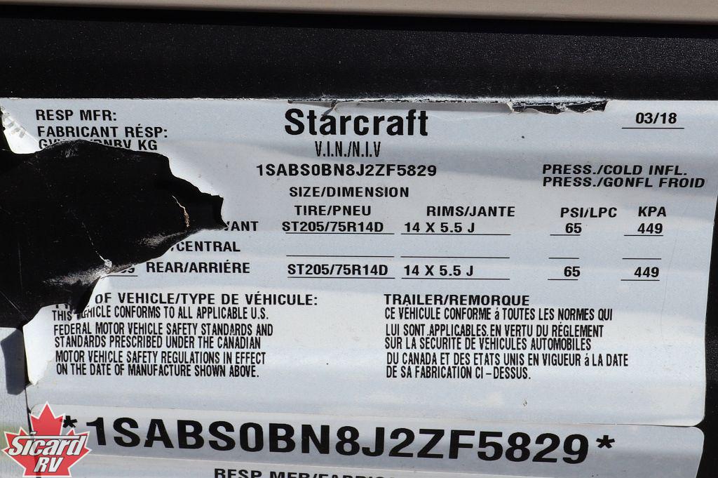 2018 STARCRAFT AUTUMN RIDGE 26BH