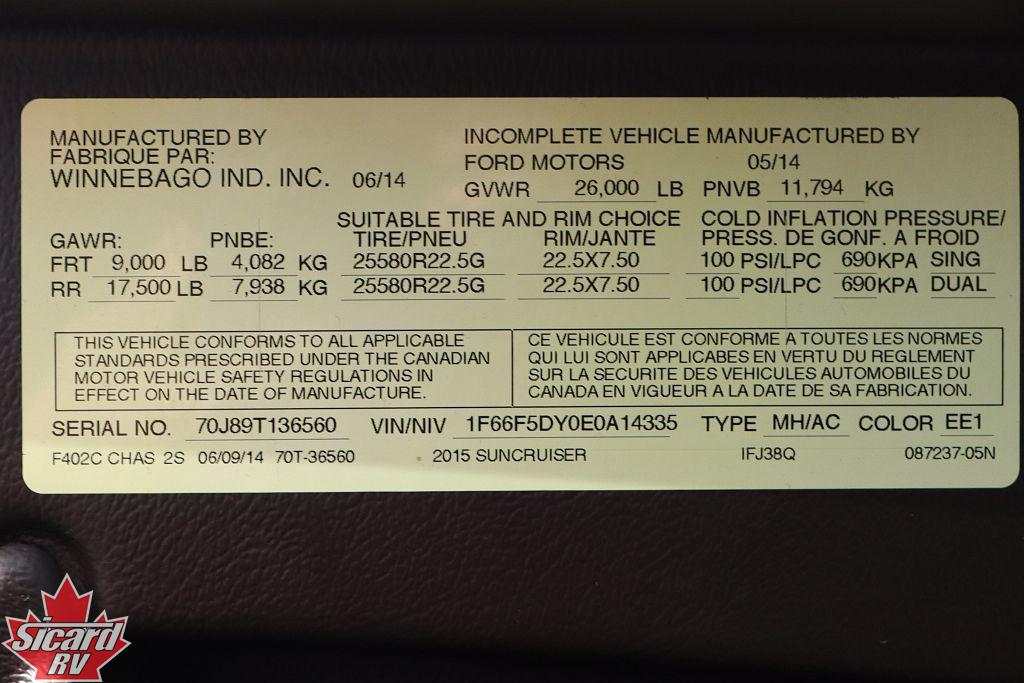 2015 ITASCA SUNCRUISER 38Q