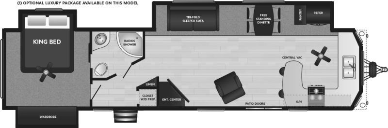 Floorplan for 2023 KEYSTONE RETREAT 39FKSS