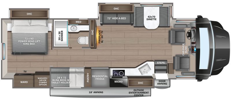 Floorplan for 2023 JAYCO SENECA 37L