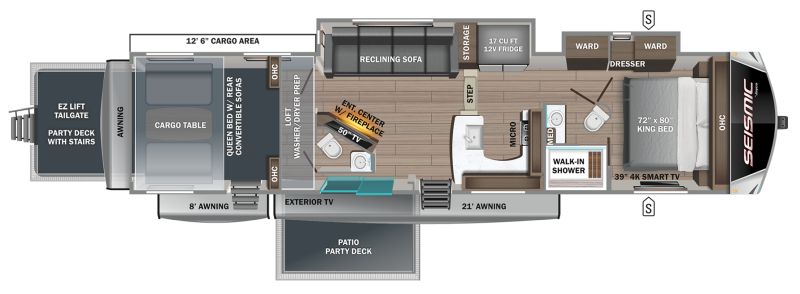 Floorplan for 2023 JAYCO SEISMIC LUXURY 4113