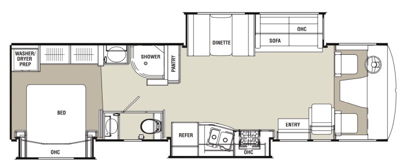 Floorplan for 2013 COACHMEN ENCOUNTER 34TA