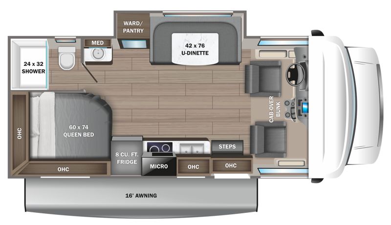 Floorplan for 2023 JAYCO REDHAWK SE 22AF