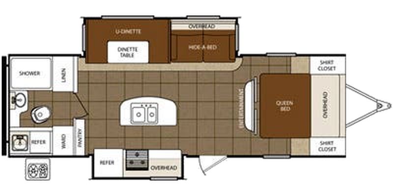 Floorplan for 2014 FOREST RIVER TRACER 2750RBS