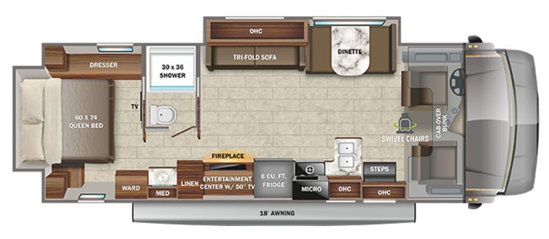Floorplan for 2020 JAYCO GREYHAWK 30Z