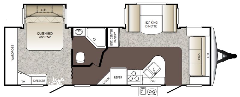 Floorplan for 2013 KEYSTONE OUTBACK 260FL