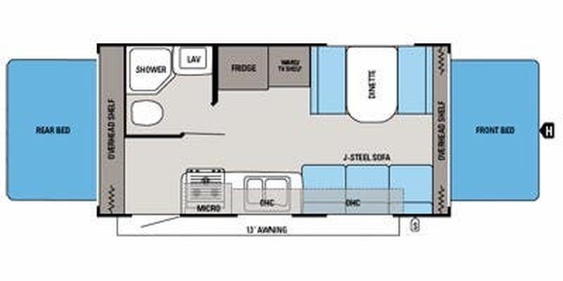 Floorplan for 2013 JAYCO JAY FEATHER ULTRA LITE X19H