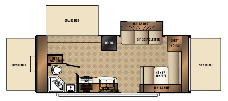 Floorplan for 2016 PALOMINO SOLAIRE 213X
