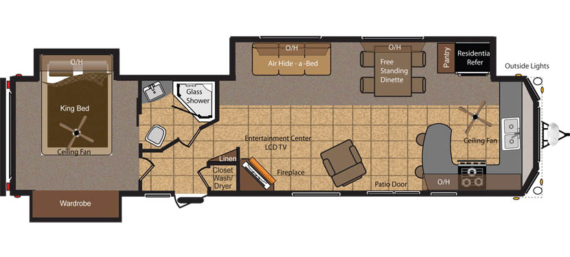 Floorplan for 2013 KEYSTONE RETREAT 39FKSS