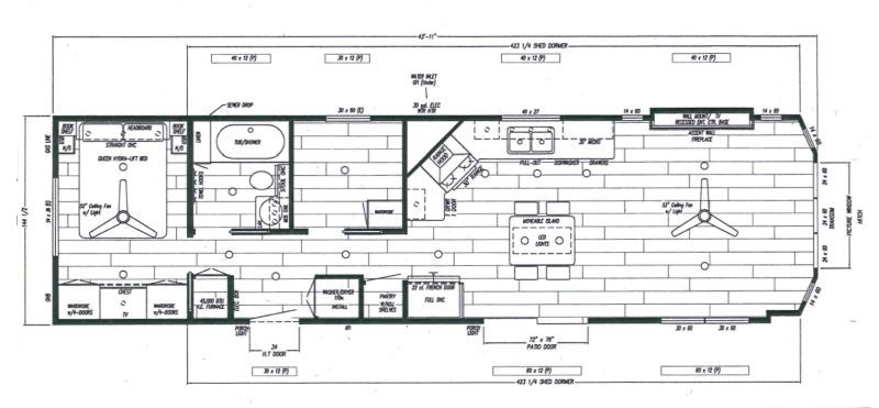 Floorplan for 2023 WOODLAND PARK TIMBER RIDGE EURO VILLA TC-301C