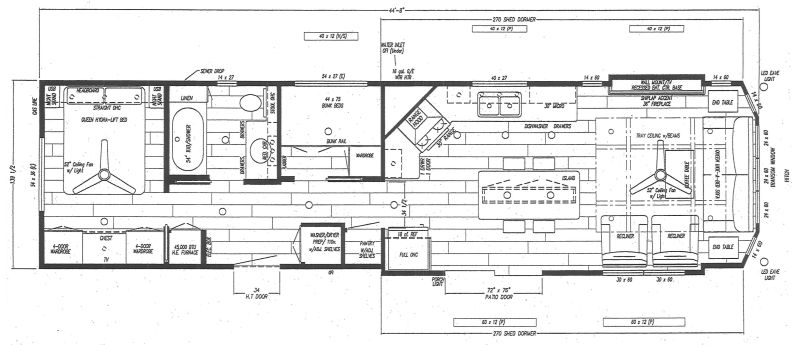 Floorplan for 2023 WOODLAND PARK TIMBER RIDGE EURO VILLA TC-301C