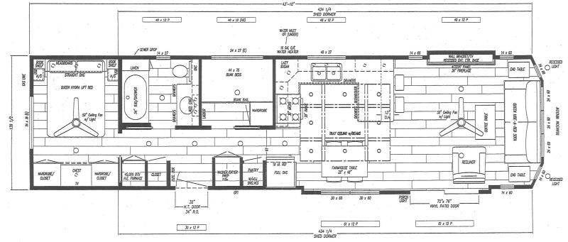 Floorplan for 2023 WOODLAND PARK TIMBER RIDGE CANDLELAKE TC-302C