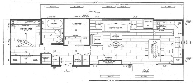 Floorplan for 2023 WOODLAND PARK TIMBER RIDGE ST LAWRENCE TC-307C