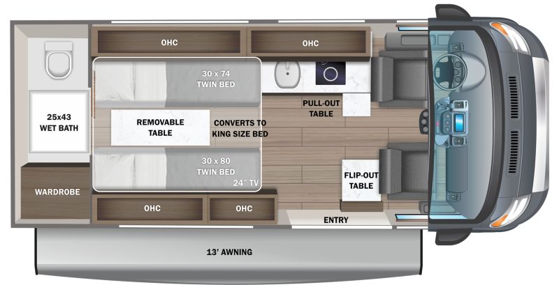 Floorplan for 2024 JAYCO SWIFT LI 20TL
