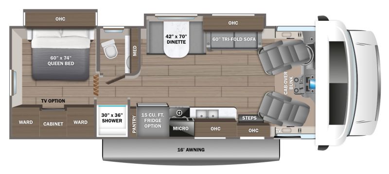 Floorplan for 2024 JAYCO GREYHAWK 29MV