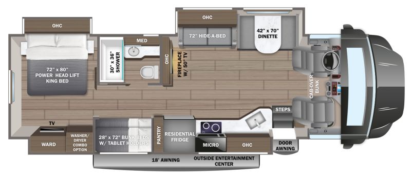 Floorplan for 2024 JAYCO SENECA 37L