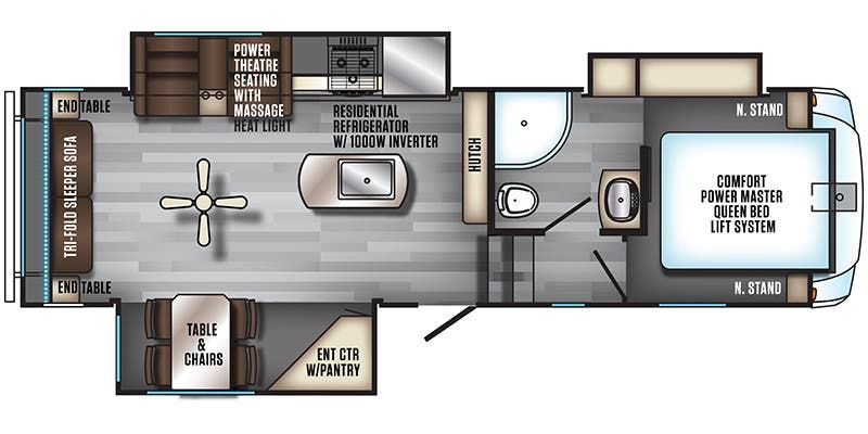 Floorplan for 2018 FOREST RIVER ARCTIC WOLF 285DRL4