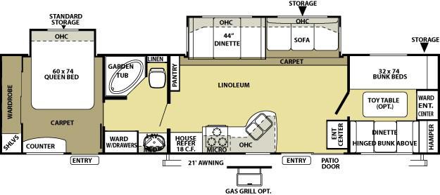 2010 FOREST RIVER SALEM 36BHBS (bunks)